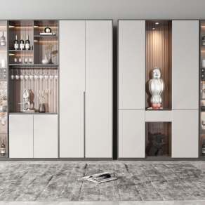 现代酒柜3D模型下载